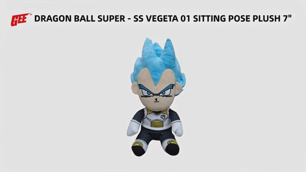 Dragon Ball Super - Super Saiyan Vegeta 01 Sitting Pose Plush 7"H