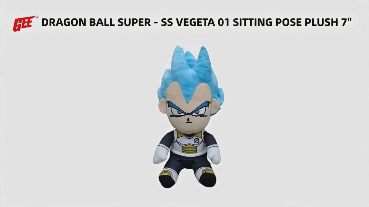 Dragon Ball Super - Super Saiyan Vegeta 01 Sitting Pose Plush 7"H