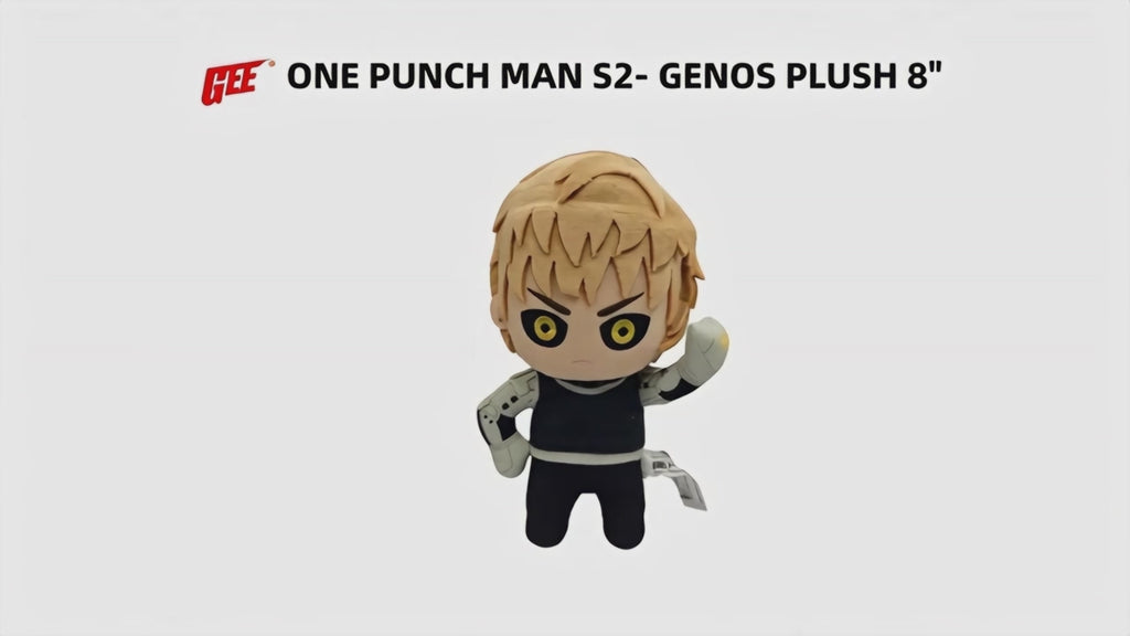 One Punch Man S2 - Genos "Demon Cyborg" Plush 8"H