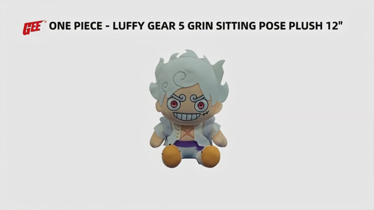 ONE PIECE - LUFFY GEAR 5 GRIN SITTING POSE PLUSH 12"