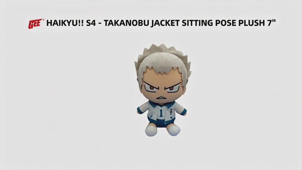 Haikyu S4 - Takanobu Aone Jacket Sitting Pose Plush 7"H