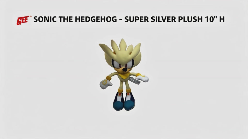 Sonic the Hedgehog - Super Silver Plush 10" H
