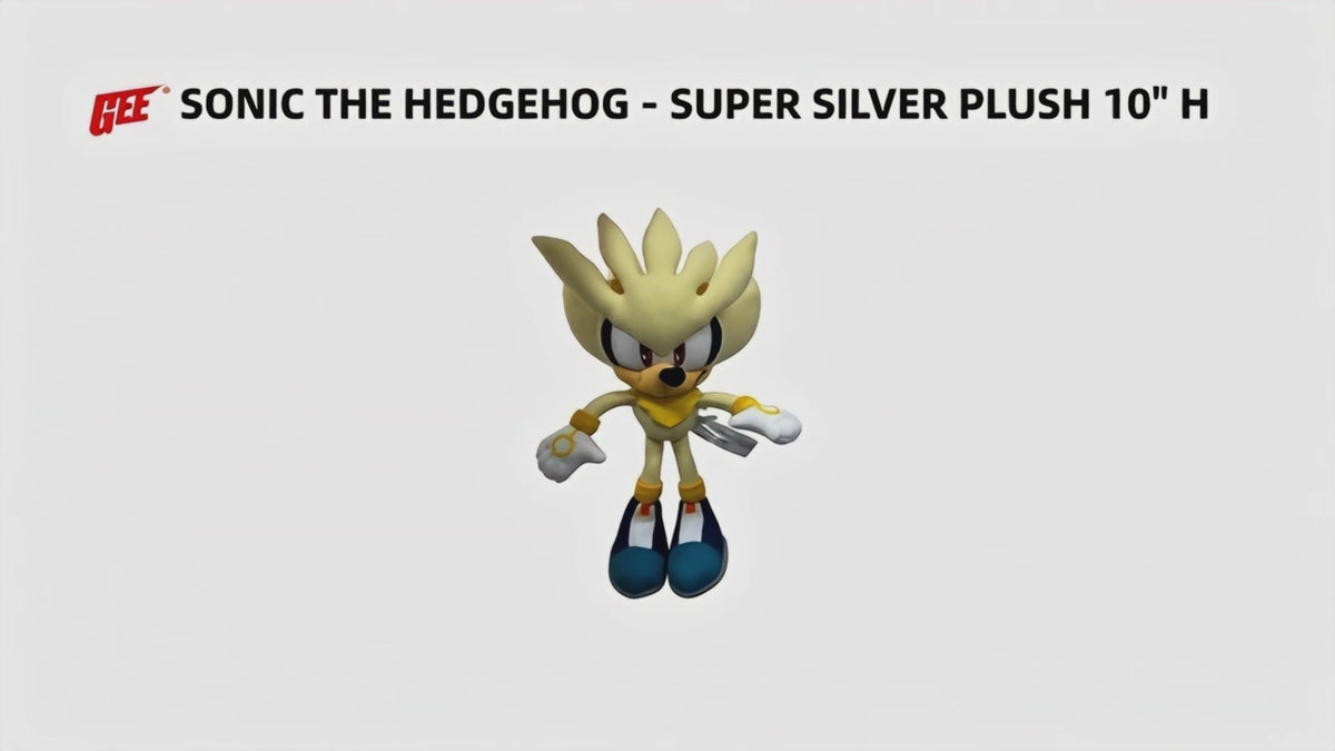 Sonic the Hedgehog - Super Silver Plush 10" H