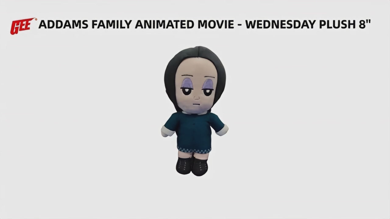 Addams Family Animated Movie - Wednesday Addams Plush 8"H