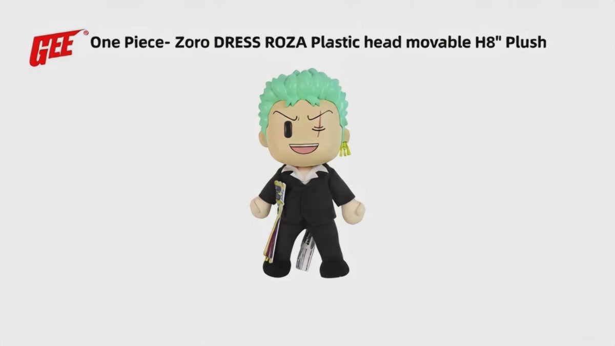 One Piece: Roronoa Zoro (Dressrosa Arc) Figurekey Plush 8" H
