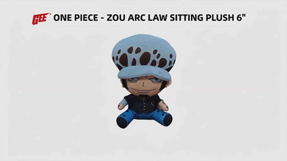 One Piece - Zou Arc Trafalgar D. Water Law Sitting Plush 7"H