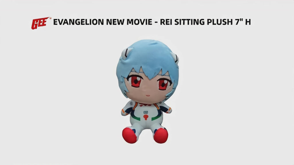 EVANGELION NEW MOVIE - REI SITTING PLUSH 7" H