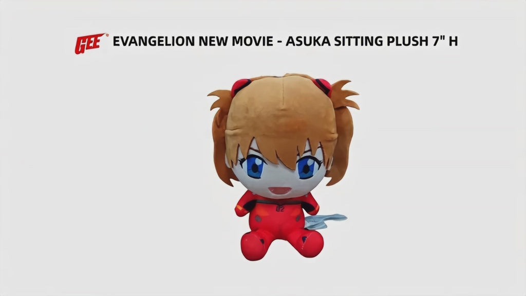 EVANGELION NEW MOVIE - ASUKA SITTING PLUSH 7" H