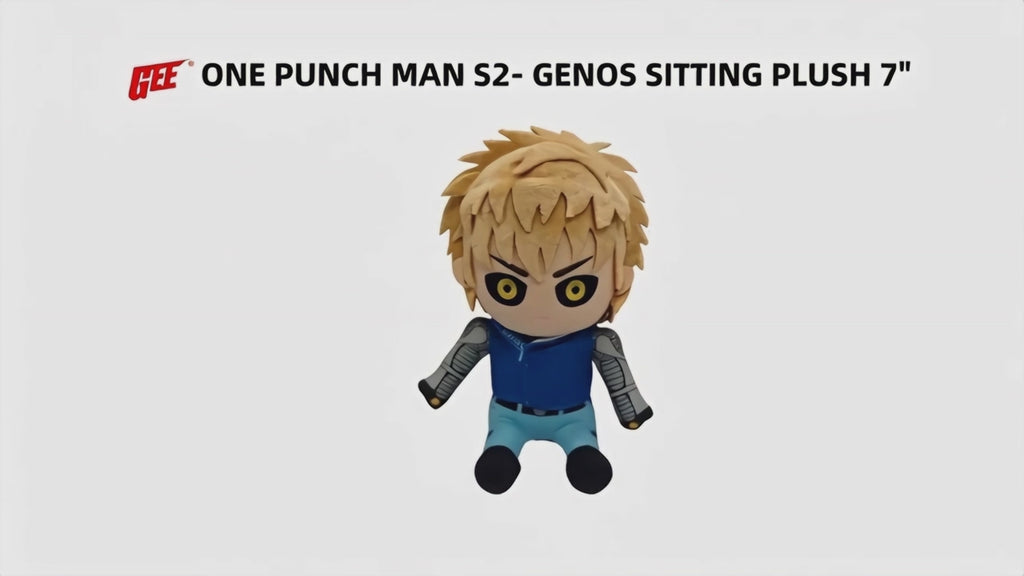 One Punch Man - S2 Genos "Demon Cyborg" Sitting Plush 7"H