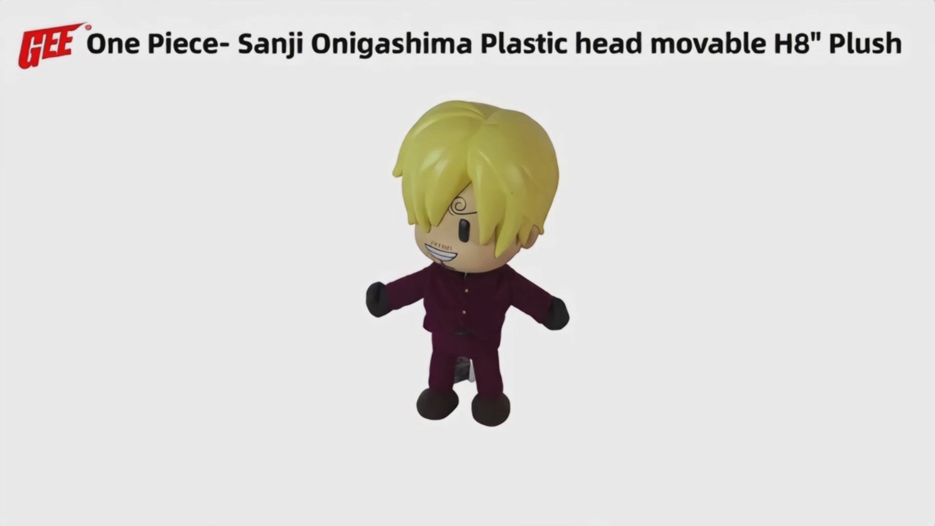 One Piece - Vinsmoke Sanji (Onigashima Arc) Figurekey Plush 8" H