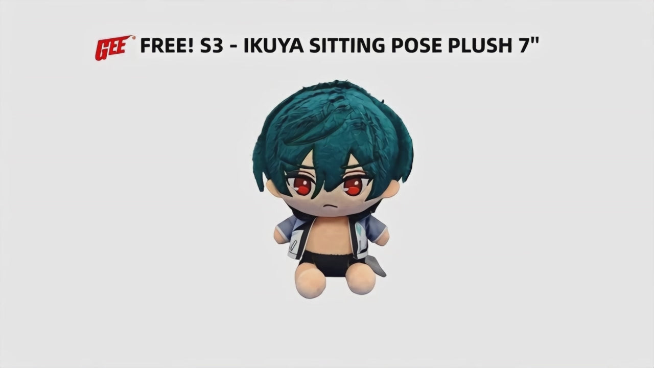 Free! S3 - Ikuya Kirishima Sitting Pose Plush 7"H
