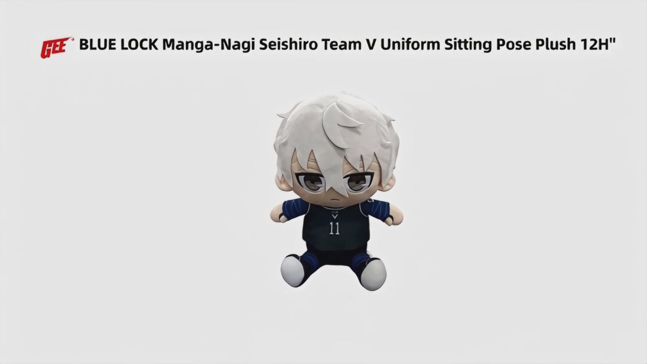 BLUE LOCK (COMIC) - NAGI SEISHIRO TEAM V UNIFORM SITTING POSE PLUSH 12"H