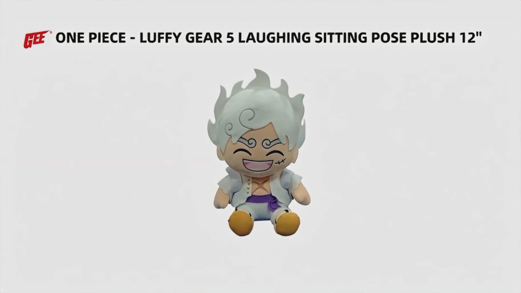 ONE PIECE - LUFFY GEAR 5 LAUGHING SITTING POSE PLUSH 12''