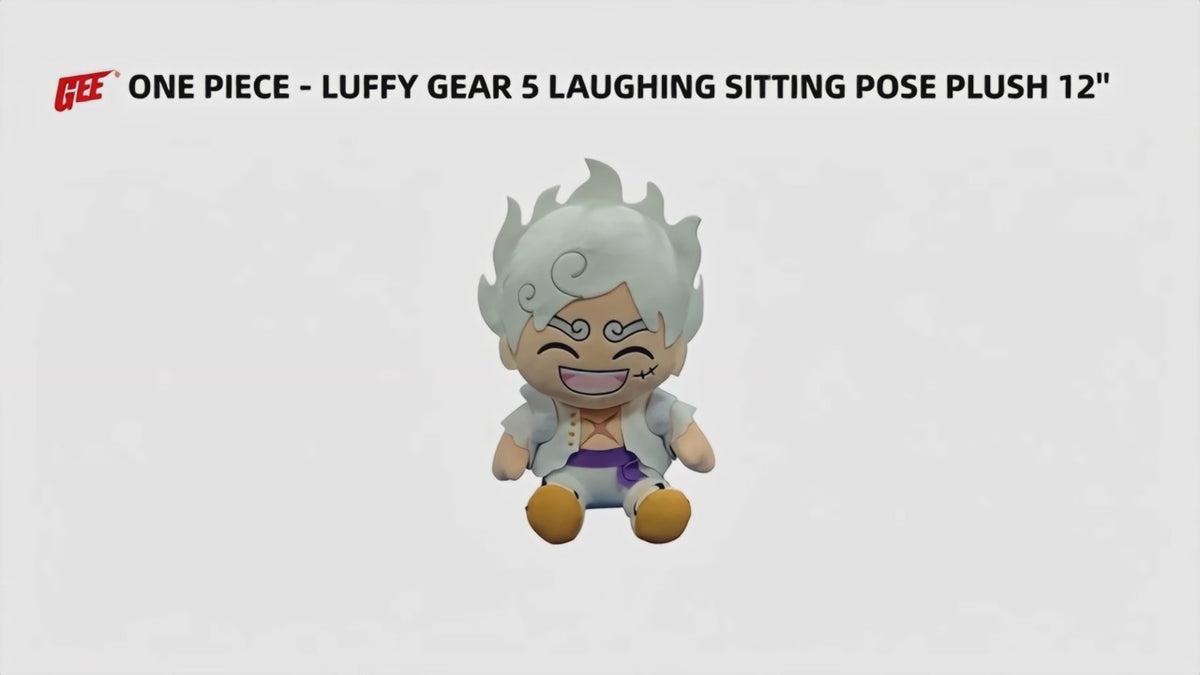 ONE PIECE - LUFFY GEAR 5 LAUGHING SITTING POSE PLUSH 12''