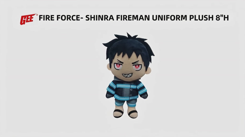 Fire Force - Shinra Kusakabe Fireman Uniform Plush 8"H