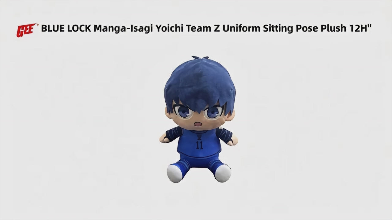 BLUE LOCK (COMIC) - ISAGI YOICHI TEAM Z UNIFORM SITTING POSE PLUSH 12" H