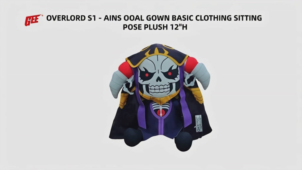 Overlord S1 - Ains Ooal Gown Sitting Pose Plush 12" H