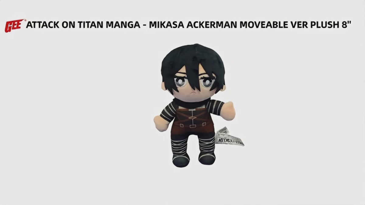 Attack On Titan (Manga) - Mikasa Ackerman Movable Ver Plush 8"H