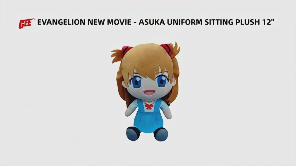 EVANGELION NEW MOVIE - ASUKA UNIFORM SITTING PLUSH 12"H