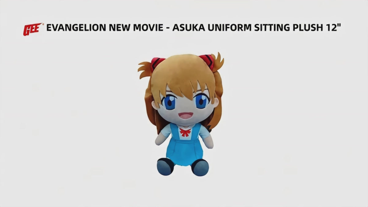 EVANGELION NEW MOVIE - ASUKA UNIFORM SITTING PLUSH 12"H