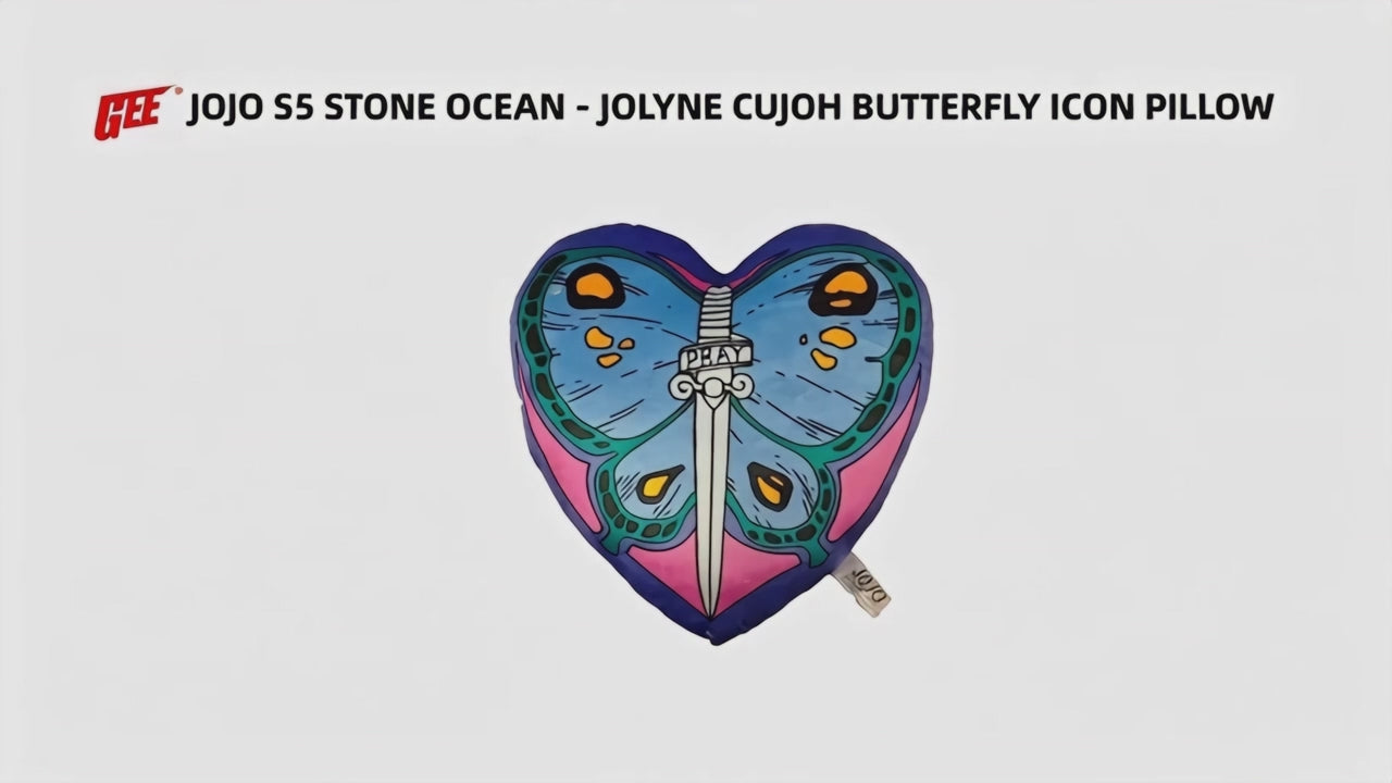 Jojo's S5 Stone Ocean - Jolyne Cujoh Butterfly Icon Pillow