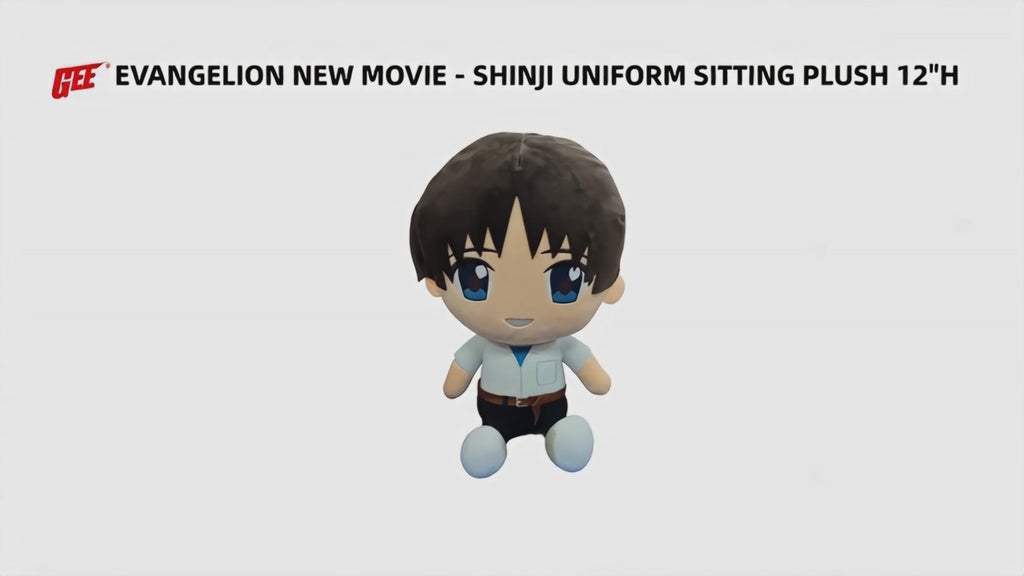 EVANGELION NEW MOVIE - SHINJI UNIFORM SITTING PLUSH 12" H