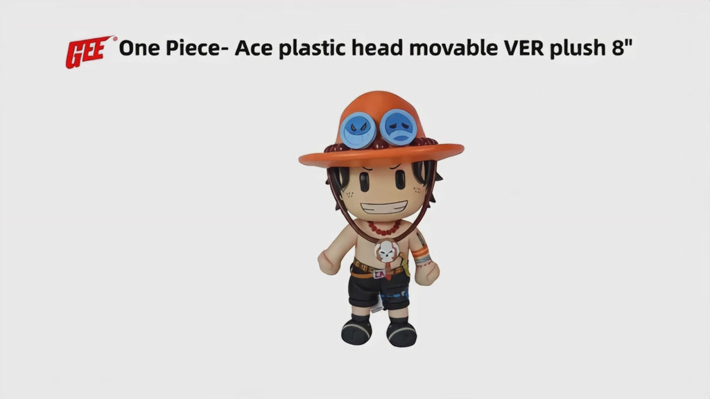 One Piece: Portgas D. Ace Figurekey Plush 8" H