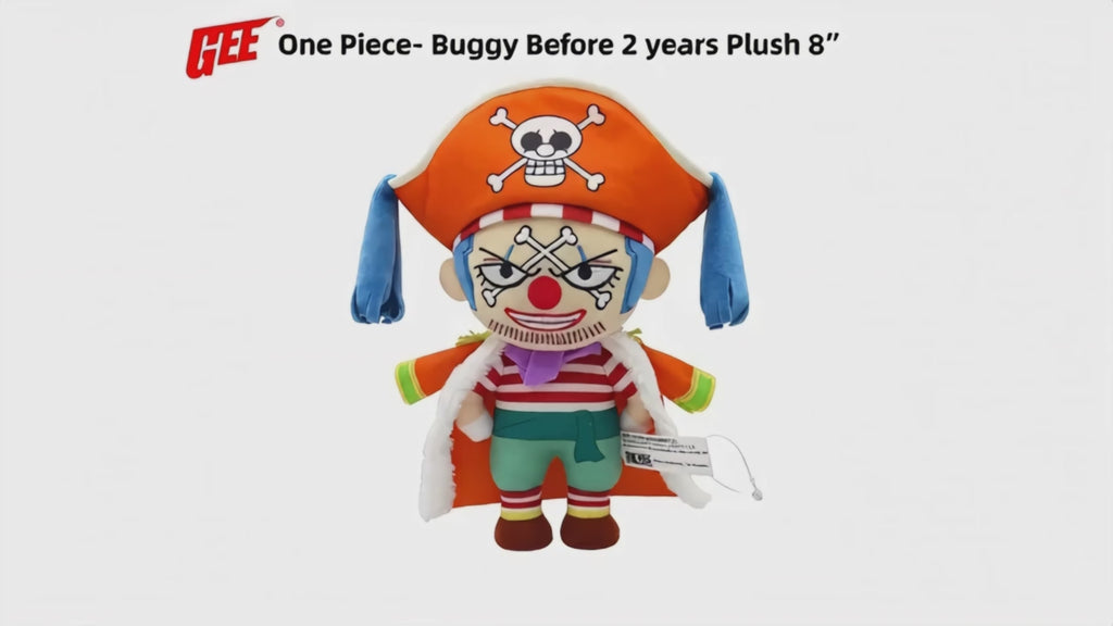 One Piece: Buggy The Clown (East Blue) Plush 8"H