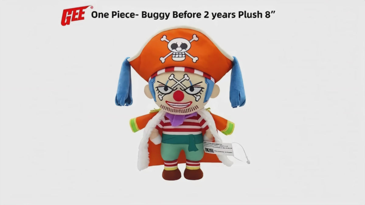 One Piece: Buggy The Clown (East Blue) Plush 8"H