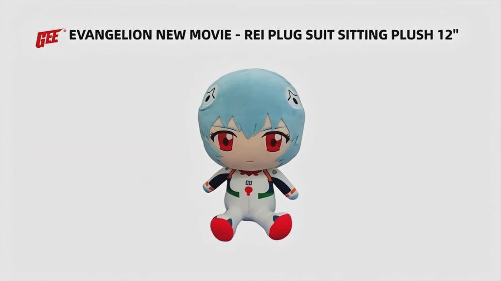 EVANGELION NEW MOVIE - REI PLUG SUIT SITTING PLUSH 12" H