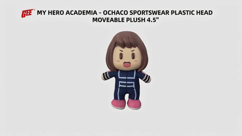 My Hero Academia - Ochaco Uraraka Sportswear Plastic Head Movable Plush 4.5"H