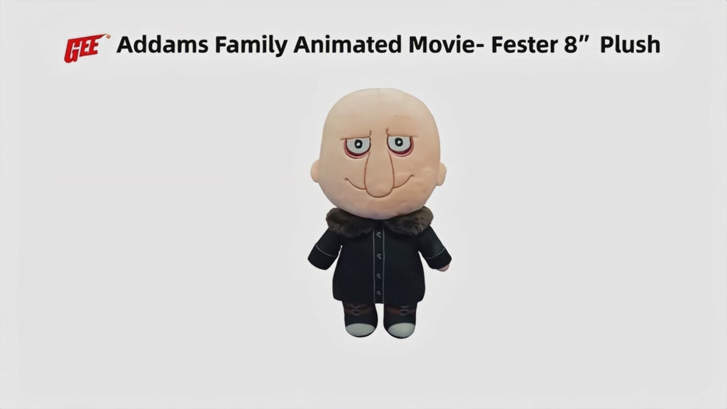 Addams Family Animated Movie - Uncle Fester Plush 8"H