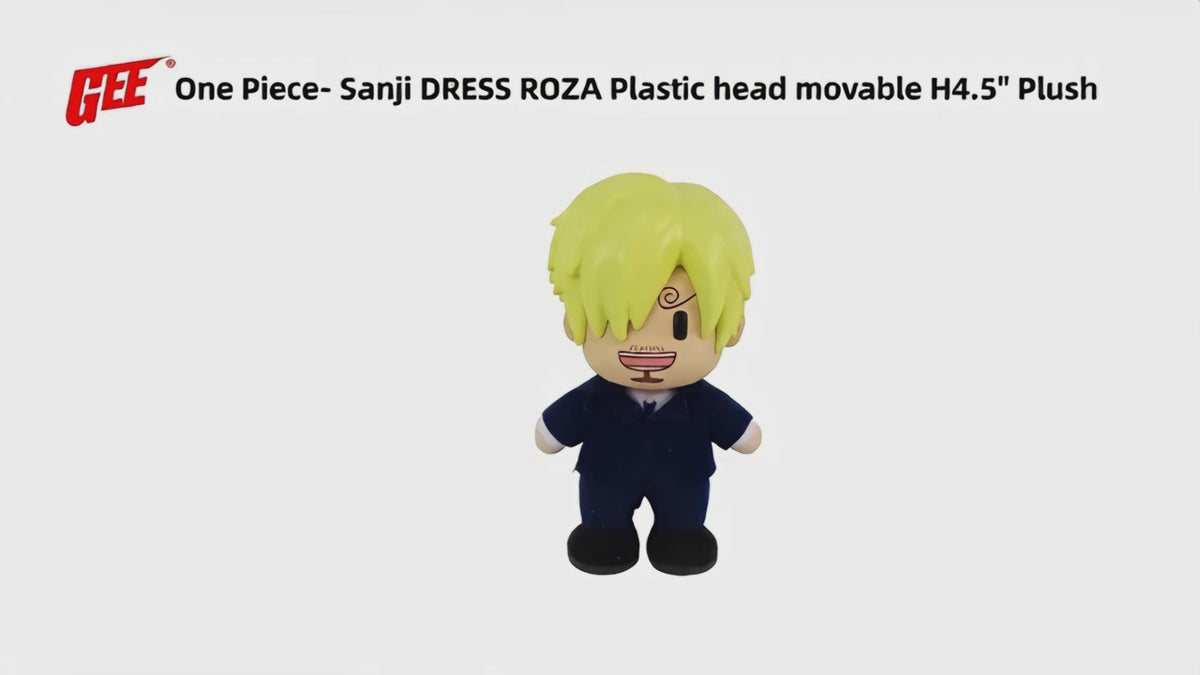 One Piece: Vinsmoke Sanji (Dressrosa Arc) Figurekey Plush 4.5" H