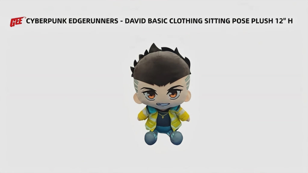 CYBERPUNK EDGERUNNERS - DAVID BASIC CLOTHING SITTING POSE PLUSH 12" H