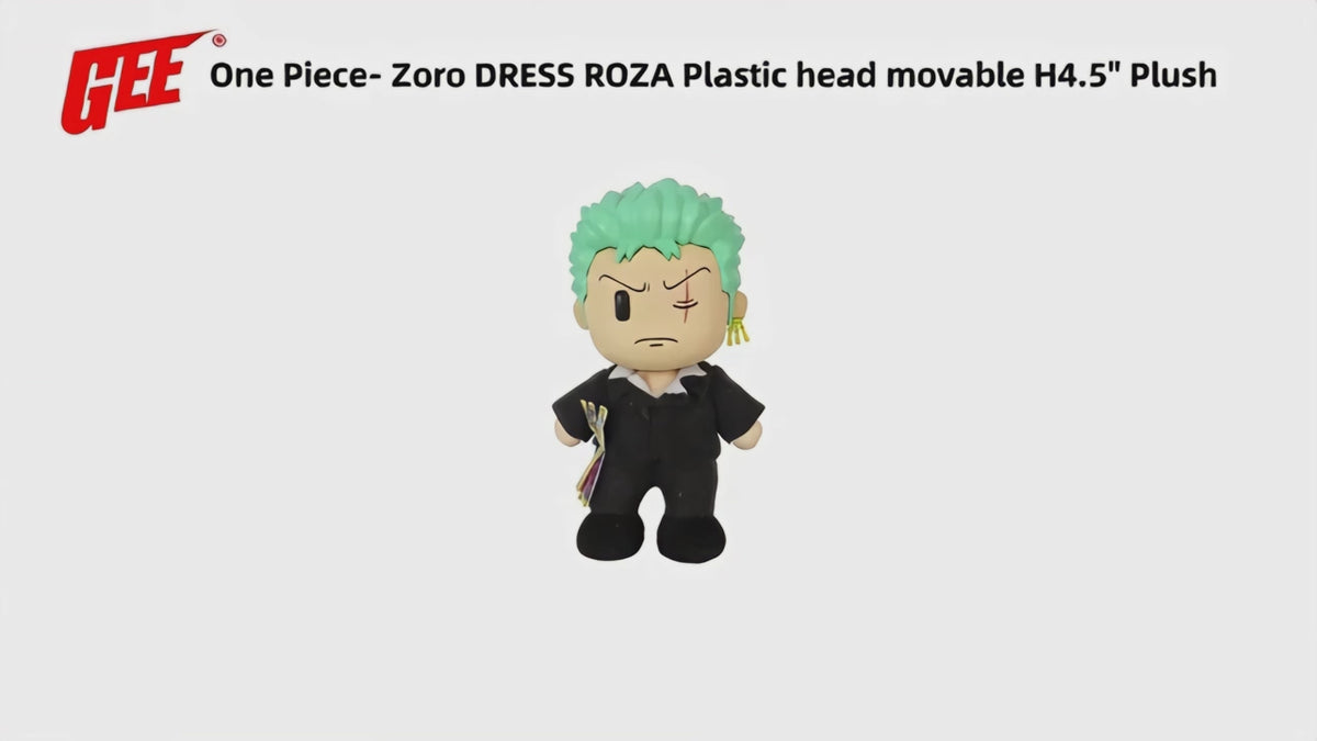 One Piece: Roronoa Zoro (Dressrosa Arc) Figurekey Plush 4.5" H