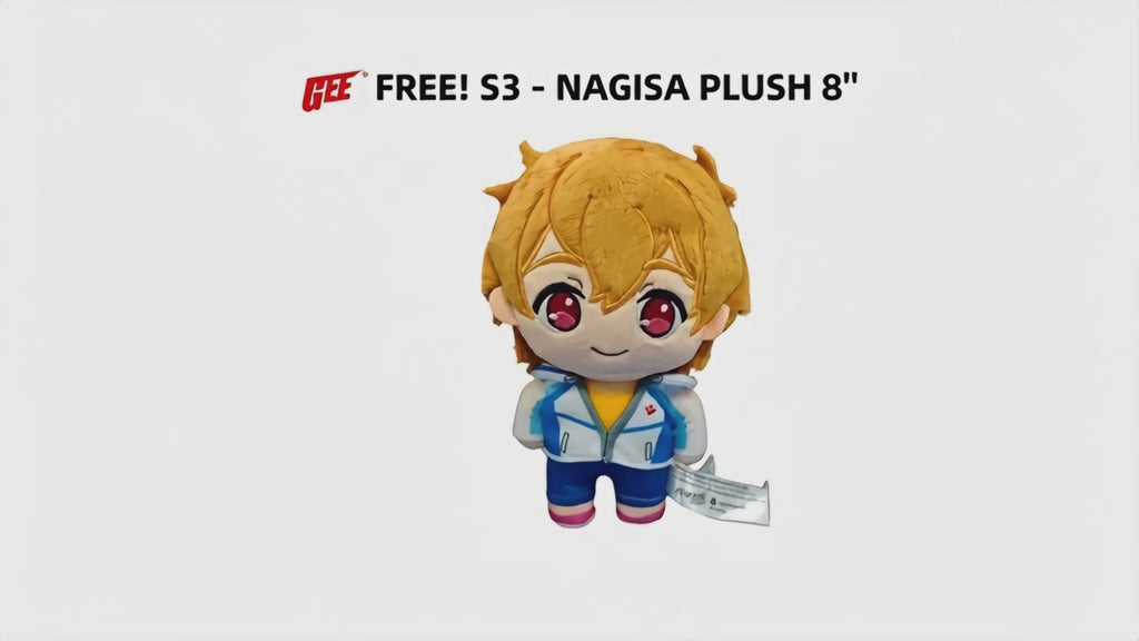 Free! S3- Nagisa Hazuki Plush 8"H