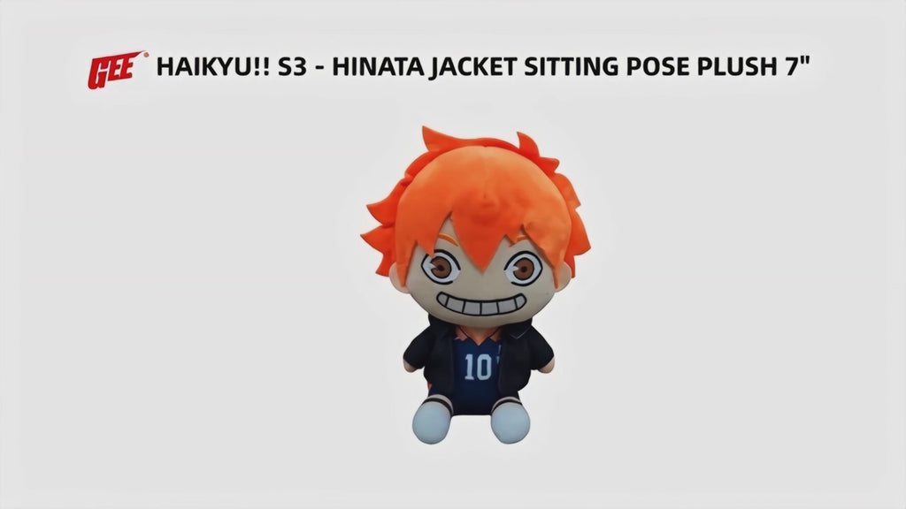 Haikyu!! S3 - Shoyo Hinata Jacket Sitting Pose Plush 7"H