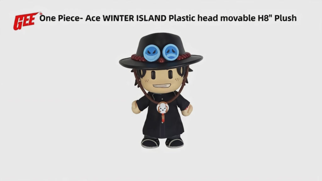 One Piece: Portgas D. Ace (Drum Island Arc) Figurekey Plush 8" H