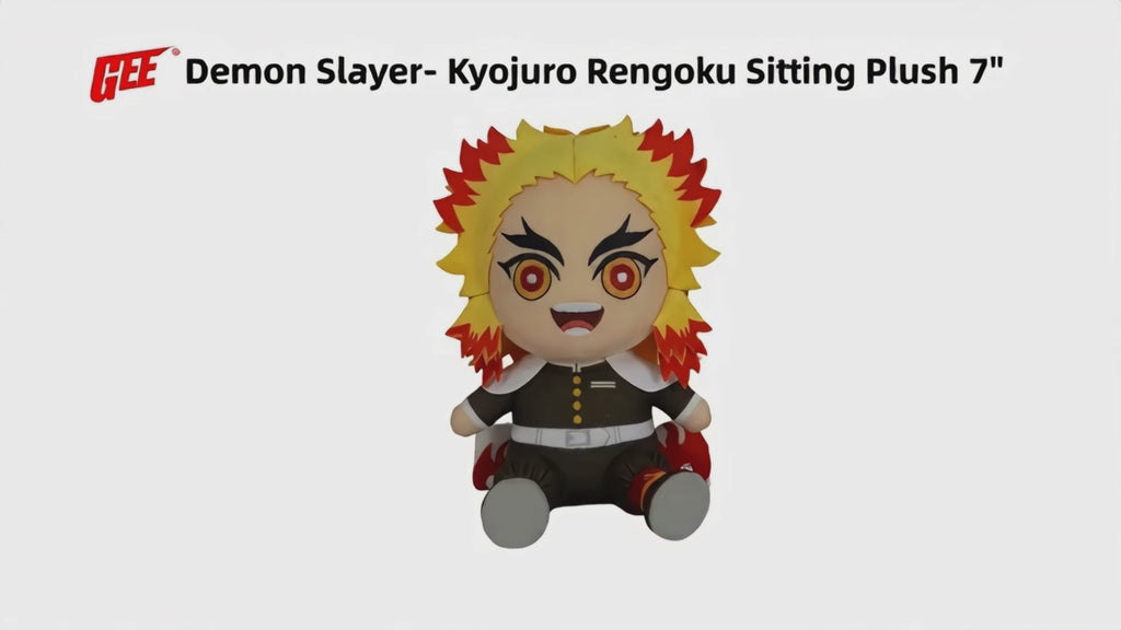 Demon Slayer - Kyojuro Rengoku Sitting Plush 7"H