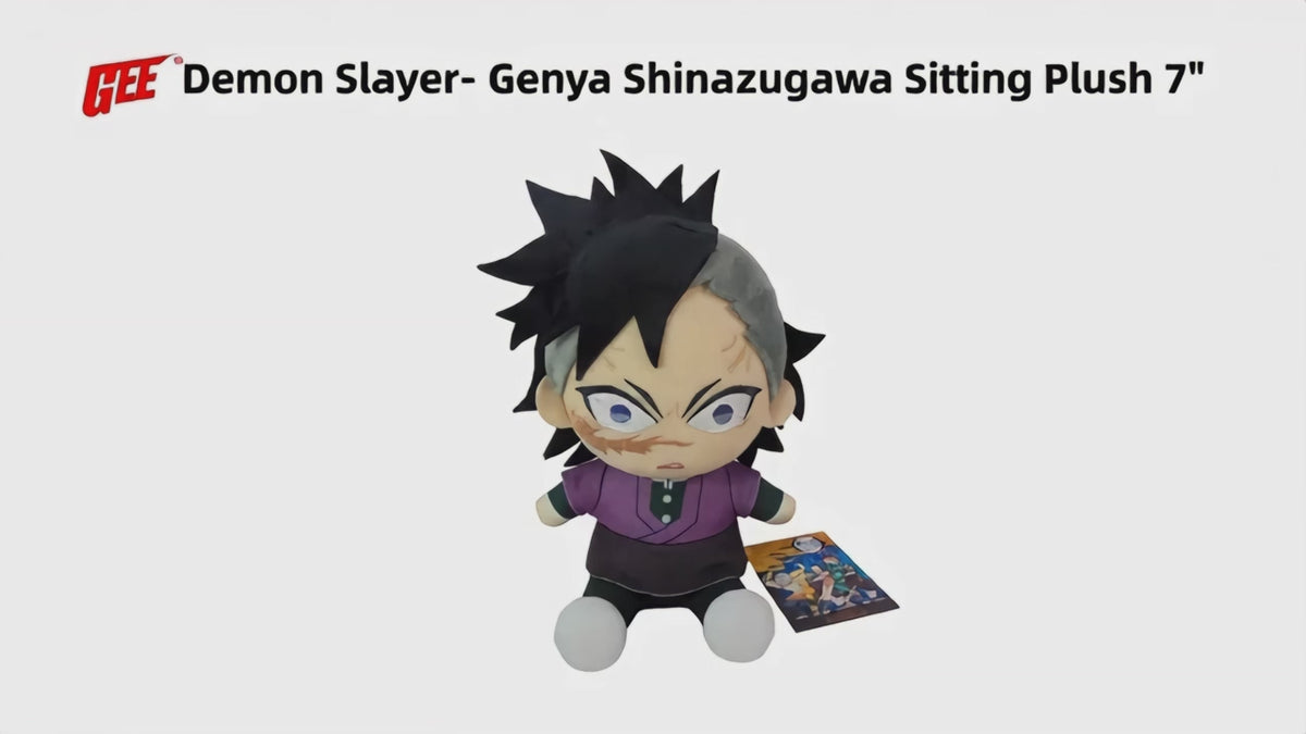 DEMON SLAYER - GENYA SHINAZUGAWA SITTING PLUSH 7"H