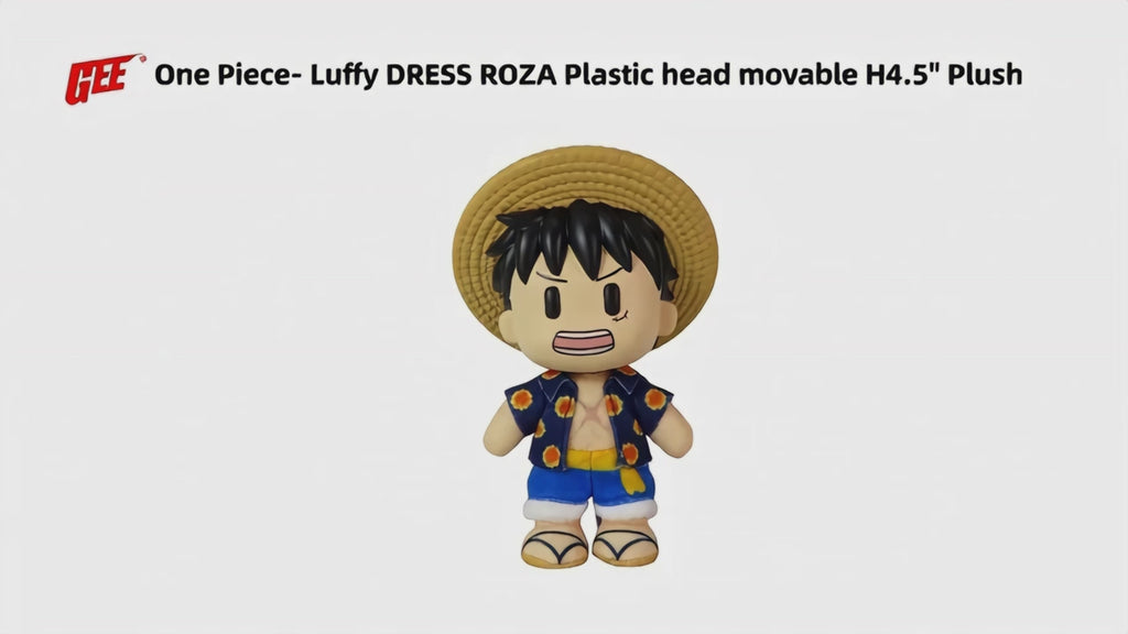 One Piece: Monkey D. Luffy (Dressrosa Arc) Figurekey Plush 4.5" H