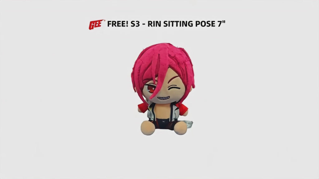 Free! S3 - Rin Matsuoka Sitting Pose Plush 7"H
