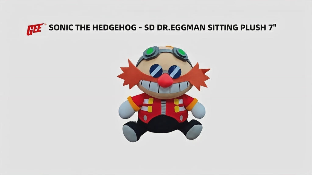 Sonic Hedgehog - SD Robotnik "Dr. Eggman" Sitting Plush 7"H