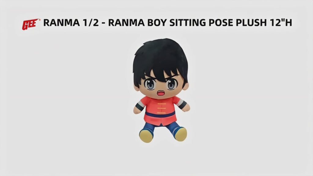 RANMA 1/2 - RANMA BOY SITTING POSE PLUSH 12"H