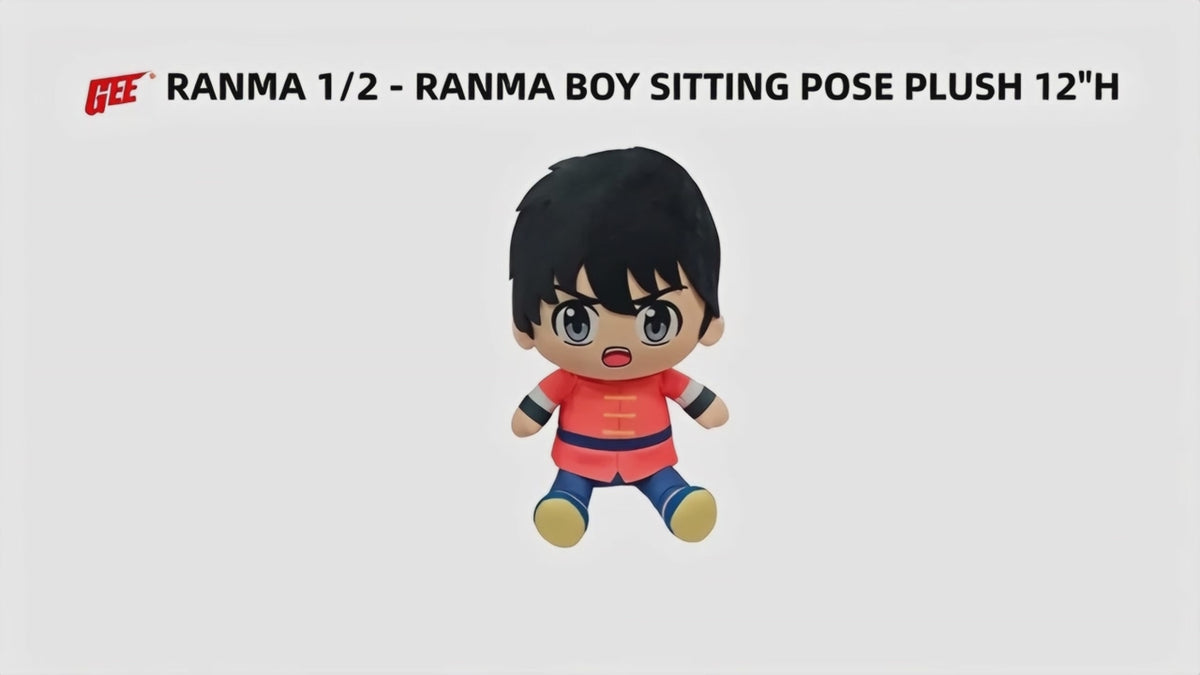 RANMA 1/2 - RANMA BOY SITTING POSE PLUSH 12"H