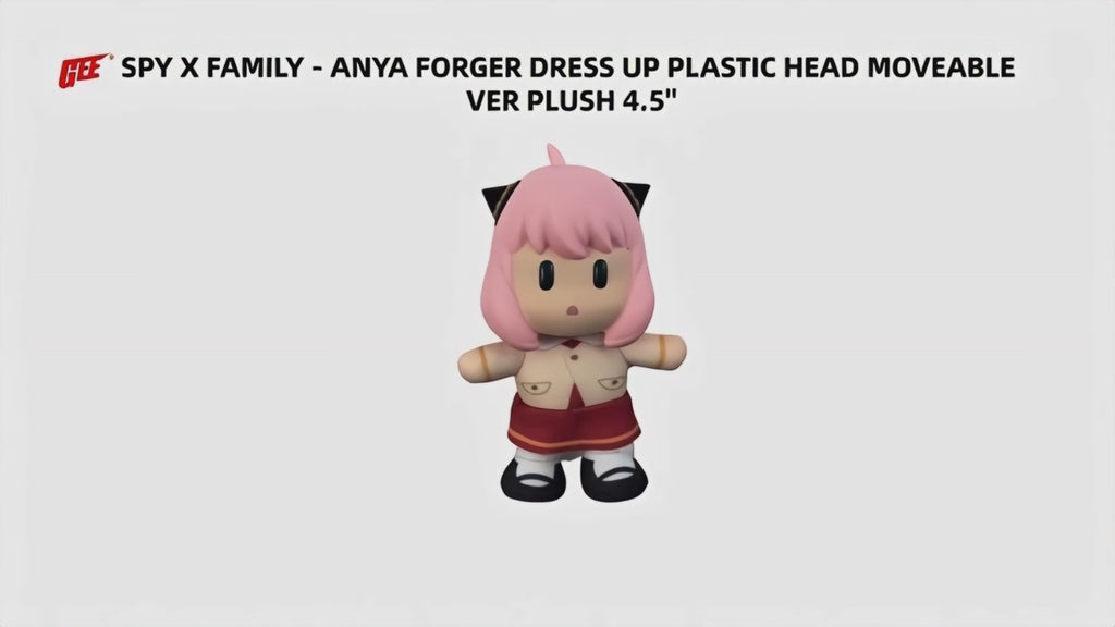 SPY X FAMILY - ANYA FORGER DRESS UP FIGUREKEY PLUSH 4.5"H
