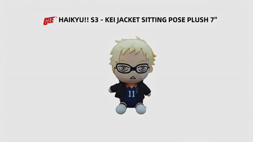 Haikyu!! S3 - Kei Tsukishima Jacket Sitting Pose Plush 7"H