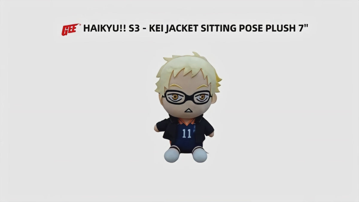 Haikyu!! S3 - Kei Tsukishima Jacket Sitting Pose Plush 7"H