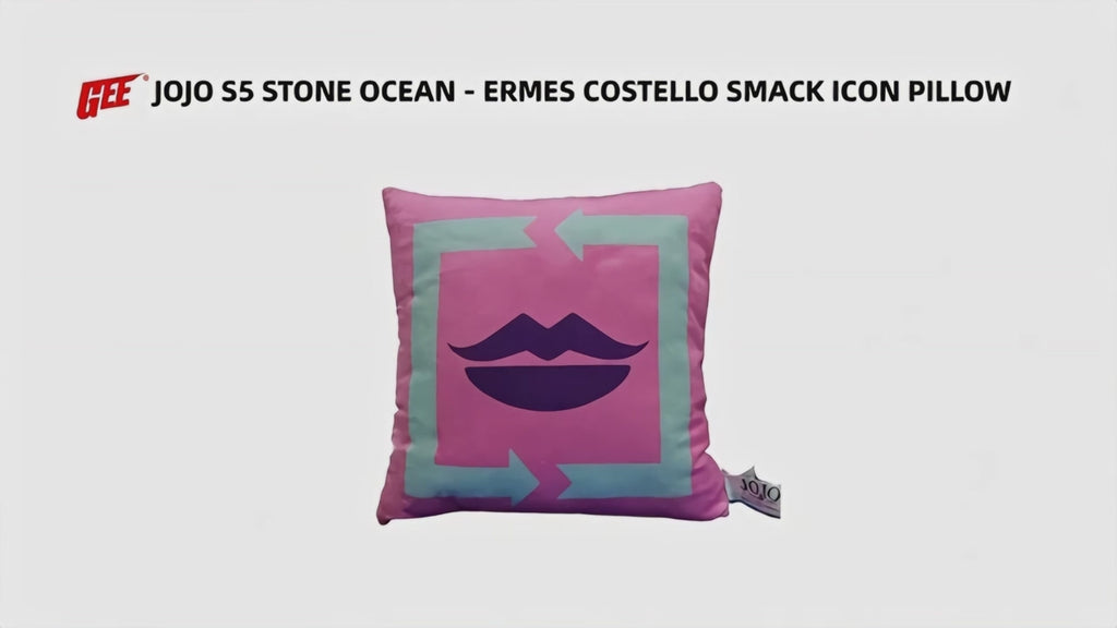 Jojo's S5 - Stone Ocean & Kishibe Rohan - Ermes Costello Smack Icon Pillow