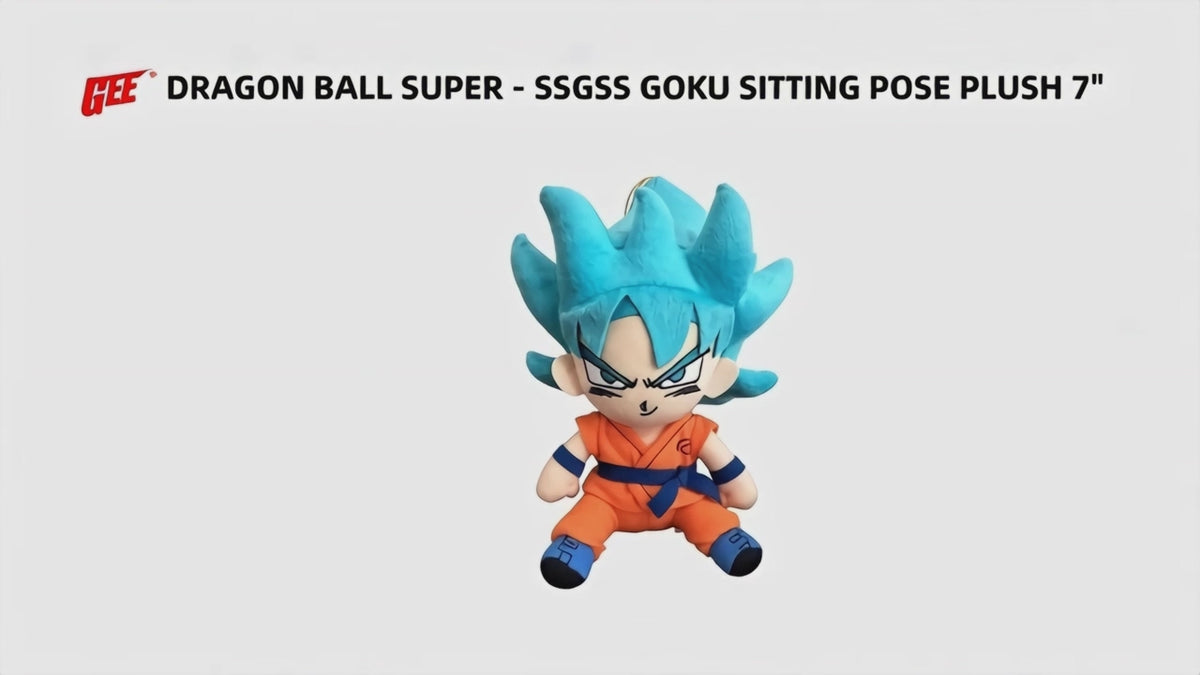 Dragon Ball Super - Super Saiyan Blue Goku Sitting Plush 7"H